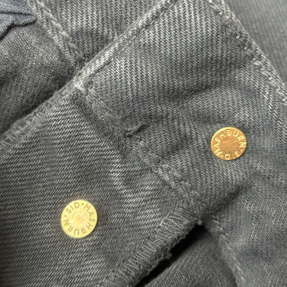 $195 Sid Mashburn Straight Leg Jeans Men's 32x30 Coal Black Denim - Picture 3 of 13